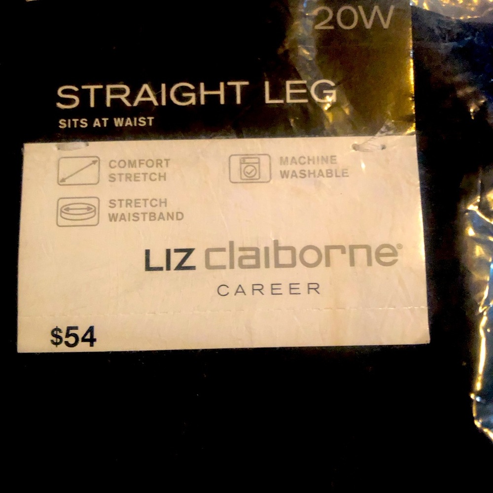 Liz Claiborne black pull on slacks. 20w
